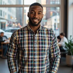 BRISTOL & BULL Button Down Shirt. Size Large